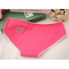 Ladies Cute Heart Shaped Panties Lovely Sexy Hollow Out Pink Underwear Women Low Waist Panties Cotton Briefs PY3 SM6