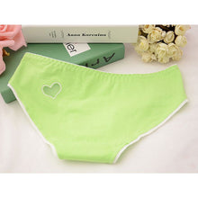Ladies Cute Heart Shaped Panties Lovely Sexy Hollow Out Pink Underwear Women Low Waist Panties Cotton Briefs PY3 SM6