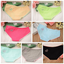 Ladies Cute Heart Shaped Panties Lovely Sexy Hollow Out Pink Underwear Women Low Waist Panties Cotton Briefs PY3 SM6