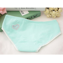 Ladies Cute Heart Shaped Panties Lovely Sexy Hollow Out Pink Underwear Women Low Waist Panties Cotton Briefs PY3 SM6