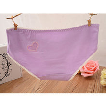 Ladies Cute Heart Shaped Panties Lovely Sexy Hollow Out Pink Underwear Women Low Waist Panties Cotton Briefs PY3 SM6
