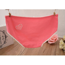 Ladies Cute Heart Shaped Panties Lovely Sexy Hollow Out Pink Underwear Women Low Waist Panties Cotton Briefs PY3 SM6