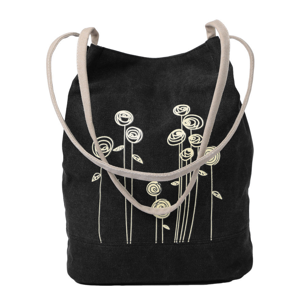 Lady Reusable Shoulder Bag Women Hasp Foldable Canvas Shopping Bag Floral Printing Tote Fresh Eco Large Capacity Folding Handbag SM6
