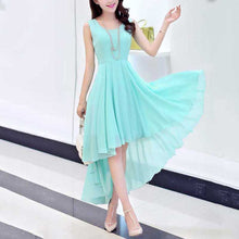 Large Size Women Clothing Casual Beach Dress Irregular Solid Long Party Maxi Dresses SM6