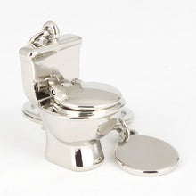 Lovely s Mini Toilet Key Ring Chain Classic 3D Keychain Bathroom Cute Creative Gift trinket  SM6