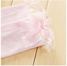 Lovely Baby 1-5 Y Toddler Girls Kids Cute Knee High Length Socks Organza Bow On LY5 SM6