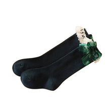 Lovely Baby 1-5 Y Toddler Girls Kids Cute Knee High Length Socks Organza Bow On LY5 SM6