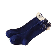 Lovely Baby 1-5 Y Toddler Girls Kids Cute Knee High Length Socks Organza Bow On LY5 SM6