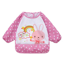 Lovely Boys Girls Baby Letter Print Infant Long Sleeve Anti Wear Waterproof Feeding Shirts Y4 SM6