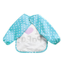 Lovely Boys Girls Baby Letter Print Infant Long Sleeve Anti Wear Waterproof Feeding Shirts Y4 SM6