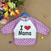 Lovely Boys Girls Baby Letter Print Infant Long Sleeve Anti Wear Waterproof Feeding Shirts Y4 SM6