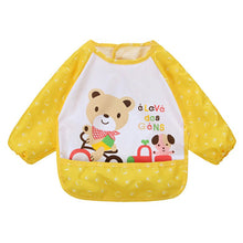Lovely Boys Girls Baby Letter Print Infant Long Sleeve Anti Wear Waterproof Feeding Shirts Y4 SM6