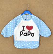 Lovely Boys Girls Baby Letter Print Infant Long Sleeve Anti Wear Waterproof Feeding Shirts Y4 SM6