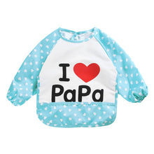 Lovely Boys Girls Baby Letter Print Infant Long Sleeve Anti Wear Waterproof Feeding Shirts Y4 SM6
