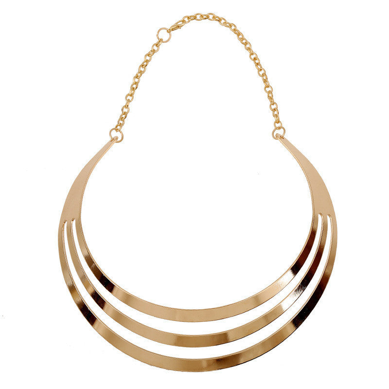 Luxury Choker Collar Necklace Party Necklace S Gold Silver Colors Women Multilayer Statement Punk Necklace Chain SM6