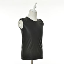 M L XL PU Leather O-neck Men Tank Tops Sexy Sleeveless Shirts Men Imitatiion Faux Leather Vest SM6