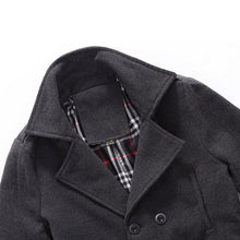 Men Cotton Blends Coat Long Jacket Double Breasted Overcoat SM6