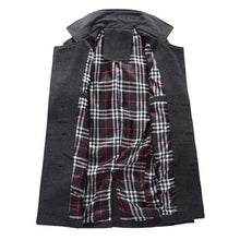Men Cotton Blends Coat Long Jacket Double Breasted Overcoat SM6