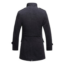Men Cotton Blends Coat Long Jacket Double Breasted Overcoat SM6