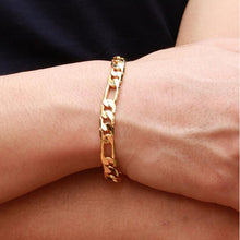 Men Jewelry Trendy 18K   Gold Plated 22 CM Thick Cuban Link Chain Bracelets Stamp Bracelet SM6