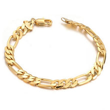 Men Jewelry Trendy 18K   Gold Plated 22 CM Thick Cuban Link Chain Bracelets Stamp Bracelet SM6
