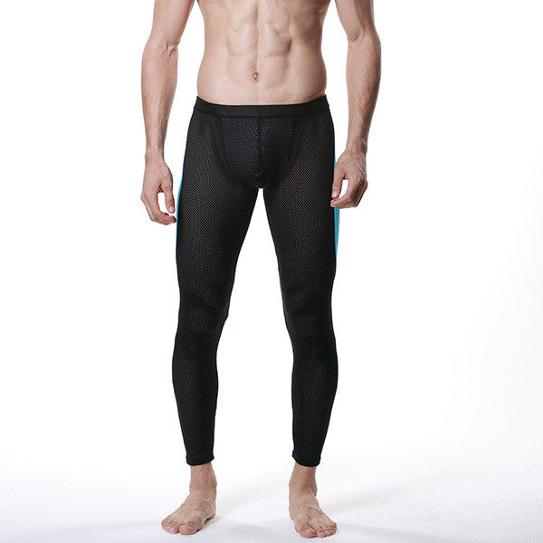 Men Modal Long Johns Mesh Thermal Pants Elastic Trousers Thermal Underwear Leggings M-XL SM6