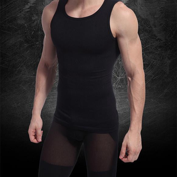 Men Muscle Fitted Body Shaper Boy Tight Stretch Vest Shirt Shapewear Casual Slimming Underwear  SM6