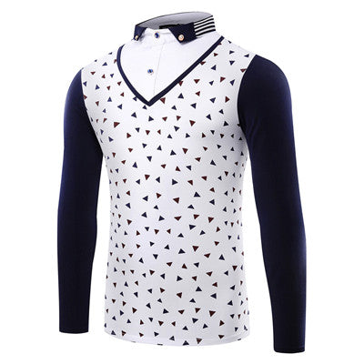 Men Polos Shirts Polos Men Casual Dress Polo Shirts Slim Long Sleeve Men Camisa Masculina SM6