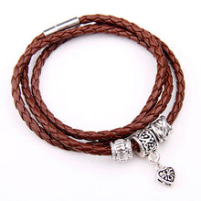 Men Retro Charm Bracelet Men Beads Chain Bangles Style Latest Popular 3 Laps Leather Bracelets SM6