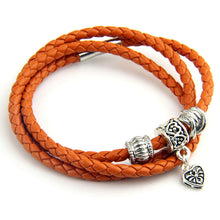 Men Retro Charm Bracelet Men Beads Chain Bangles Style Latest Popular 3 Laps Leather Bracelets SM6