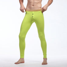 Men Soft Long Johns Warm Thermal Underwear Pants Gold Edge Cotton Buttons S-XL SM6