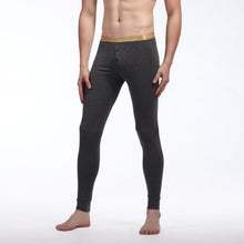 Men Soft Long Johns Warm Thermal Underwear Pants Gold Edge Cotton Buttons S-XL SM6