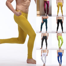 Men Soft Long Johns Warm Thermal Underwear Pants Gold Edge Cotton Buttons S-XL SM6