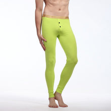 Men Soft Long Johns Warm Thermal Underwear Pants Gold Edge Cotton Buttons S-XL SM6