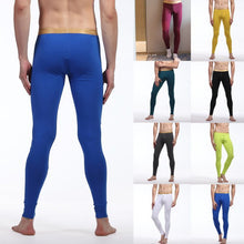 Men Soft Long Johns Warm Thermal Underwear Pants Gold Edge Cotton Buttons S-XL SM6