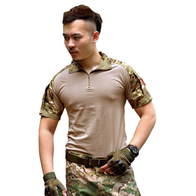 Men Army Combat Tactical T-shirts Military Short Sleeve Tops Camouflage Clothes CP ACU Tee Shirt Homme Multicamo SM6