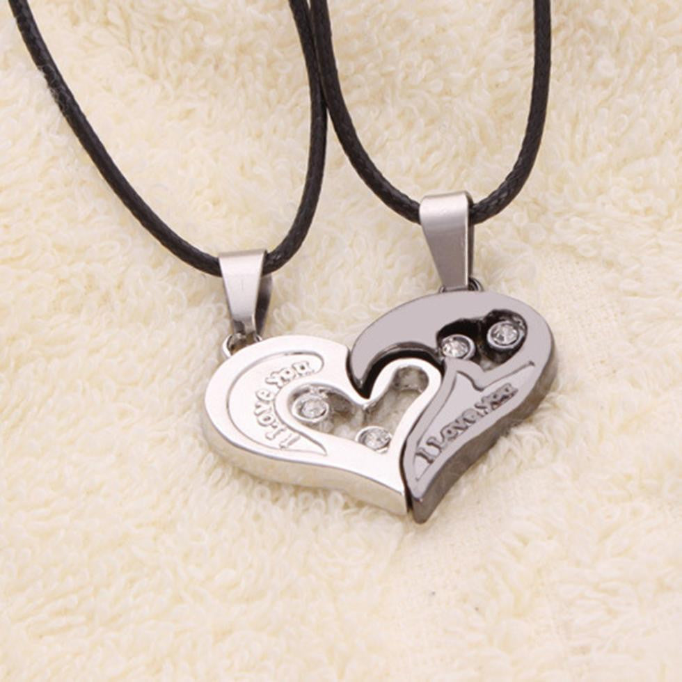 Men Women Lover Couple Necklace I Love You Heart Shape Pendant Necklaces Fashion Jewelry SM6