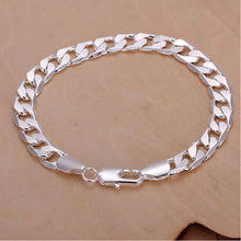 Men's 8MM Chain Bracelet Women's DIY Jewelry Sliver Plated Lobster Clasp Link Bracelets SM6