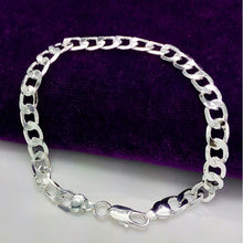 Men's 8MM Chain Bracelet Women's DIY Jewelry Sliver Plated Lobster Clasp Link Bracelets SM6