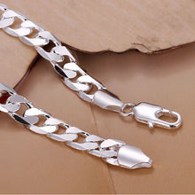Men's 8MM Chain Bracelet Women's DIY Jewelry Sliver Plated Lobster Clasp Link Bracelets SM6
