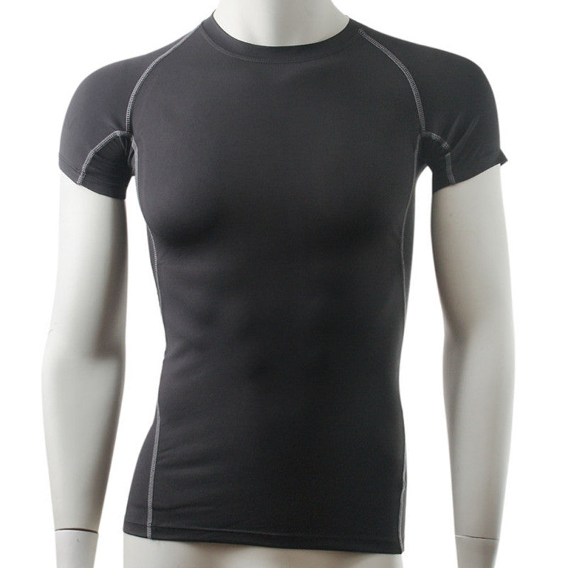 Men's Short Sleeve Compression S T-shirts Tees Base Layer Casual Tight Tops SM6