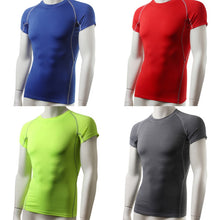 Men's Short Sleeve Compression S T-shirts Tees Base Layer Casual Tight Tops SM6