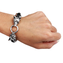 Men's Wolf Head Bracelet Hand-woven Cow Leather 316L Titanium Steel Polished al Ornaments Punk Rock SM6