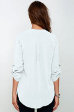 Multi Color Chiffon Long Sleeve T Shirt  White Casual Long Sleeve Top Loose  T Shirts For Wo SM6