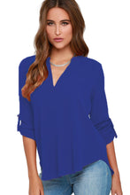 Multi Color Chiffon Long Sleeve T Shirt  White Casual Long Sleeve Top Loose  T Shirts For Wo SM6