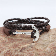 MultiLayers PU Leather Bracelet Men Anchor Bracelets For Women Best Friend Gift Jewelry S  SM6