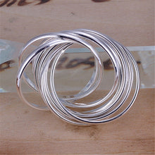 9 Line Circle Women Femal Wedding Anniversary Ring Silver Plated Ring  Jewelry Finger Accessories SM6