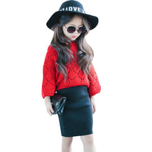 New 1-5Years Girls Kids Elastic Waist Skirts Solid A Line Skater Knit Mini SkirtSM6