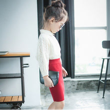 New 1-5Years Girls Kids Elastic Waist Skirts Solid A Line Skater Knit Mini SkirtSM6