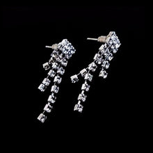 Wedding Jewellery Set Austrian Crystal Bridal Jewelry Sets For Women Long Tassel Statement Necklace Earrings Set SM6
